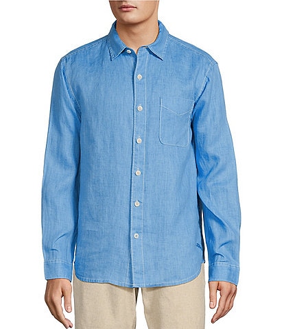 Tommy Bahama Big & Tall Sea Glass Breezer Linen Long Sleeve Woven Shirt