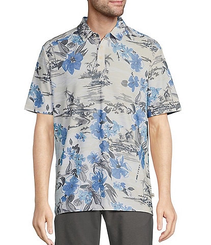 Tommy Bahama Big & Tall Waikiki Waves Short Sleeve Polo Shirt