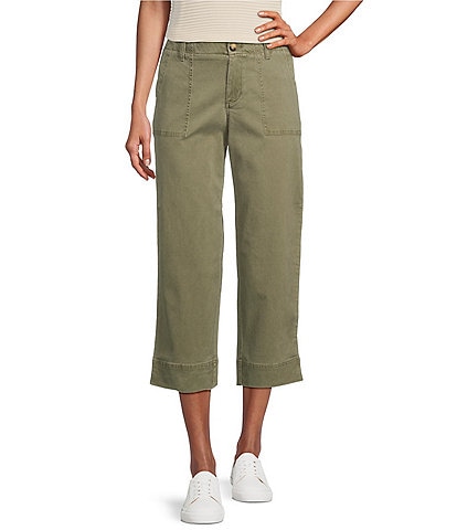 Tommy Bahama Boracay Stretch Sateen Cropped Wide Leg Pocketed Field Pants
