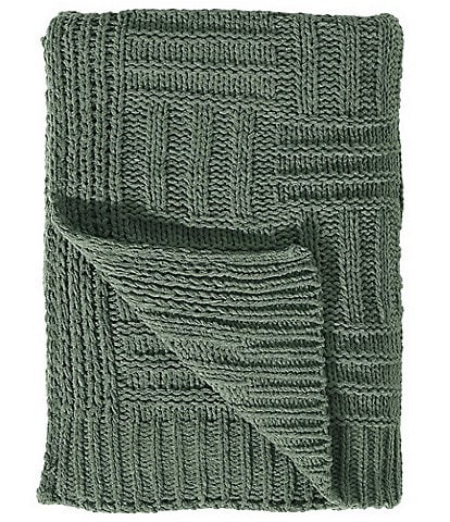 Tommy Bahama Chain Basket Knit Throw Blanket