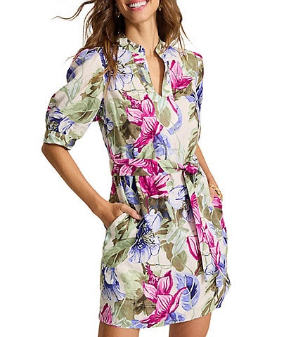 Tommy Bahama Coasta Bloom Elbow Sleeve Short Dress