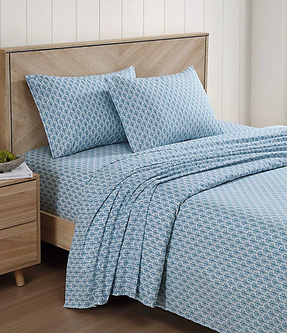 Tommy Bahama Coastal Batik Printed Cotton  Sheet Set
