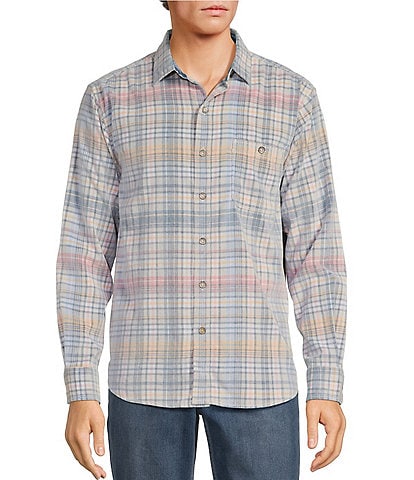 Tommy Bahama Coastline Cord Harbor Check Long Sleeve Corduroy Multi-Plaid Shirt