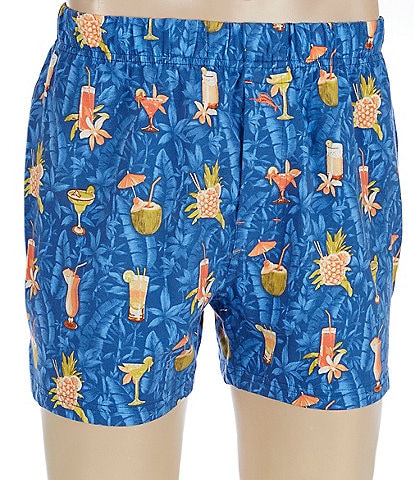 Tommy Bahama Cocktails 4.25#double; Inseam Knit Boxers