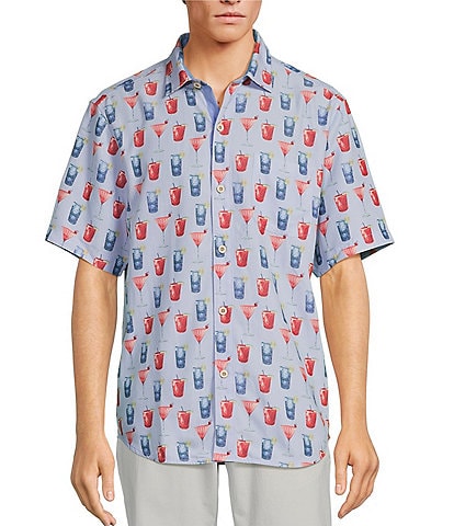 Tommy Bahama Coconut Point Red White & Cheers Short Sleeve Woven Shirt