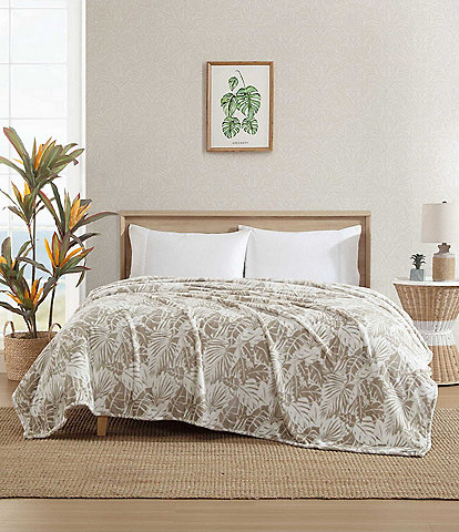 Tommy Bahama Costa Blanca Ultra Soft Plush Fleece Bed Blanket