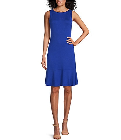 Tommy Bahama Darcy Solid Crew Neck Sleeveless Sheath Dress