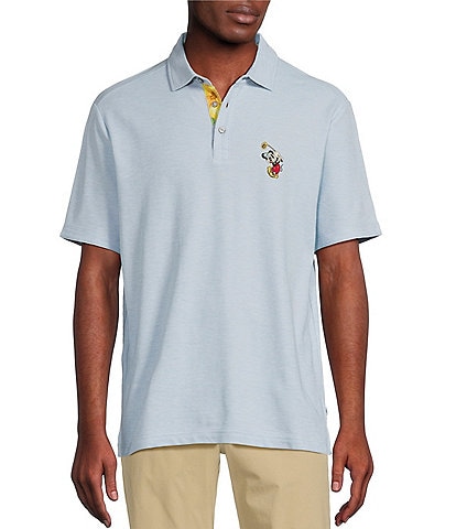 Tommy Bahama Disney Big & Tall Postcard To Paradise 5 O'Clock Short Sleeve Polo Shirt