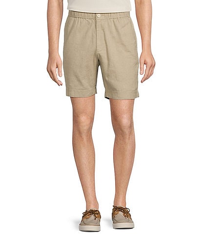 Tommy Bahama Dockside Bay Pull-On Linen-Blend 8" Inseam Shorts