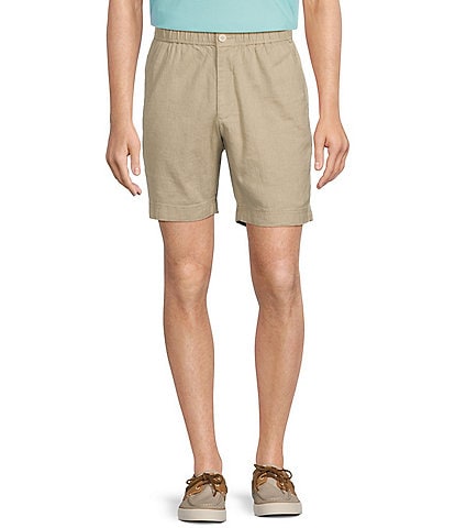 Tommy Bahama Dockside Bay Pull-On Linen-Blend 8" Inseam Shorts