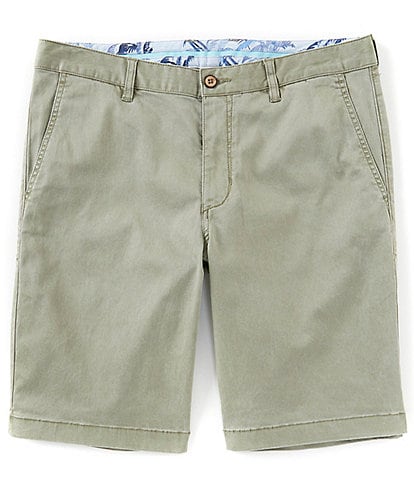 Tommy Bahama Flat Front Straight Fit Stretch Sateen 10" Inseam Boracay Shorts