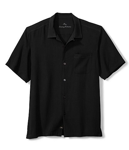 Tommy Bahama Hawaiian Herringbone Silk Short-Sleeve Woven Shirt