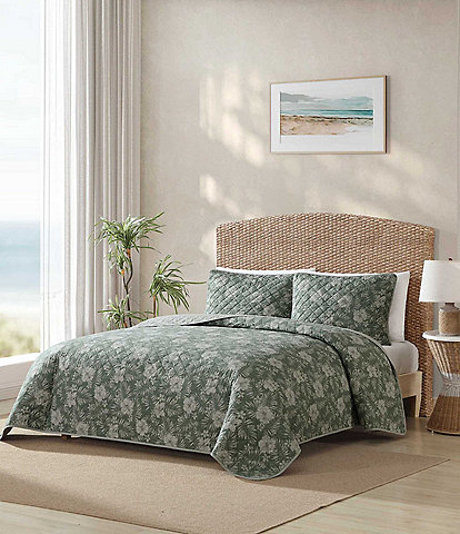 Tommy Bahama Hibiscus Jungle Cotton Reversible Quilt Mini Set