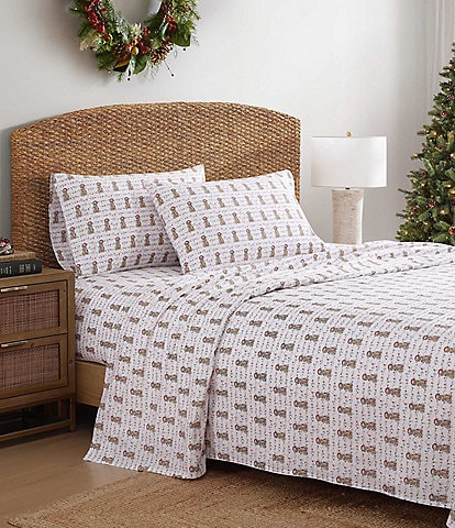 Tommy Bahama Holiday Wrapped Up Washed Cotton Percale Sheet Set