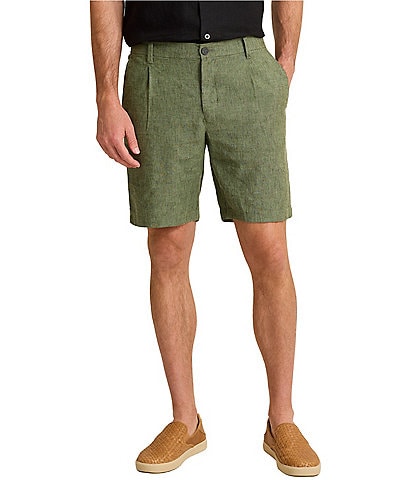Tommy Bahama Isla Sands Stripe Single Pleat 9" Inseam Shorts