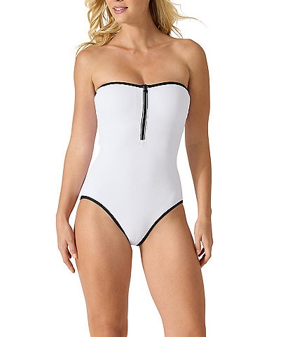 Coco Contours Solitaire Solid Ultra Matte Jersey V-Neck Underwire Bra Sized  Shaping One Piece Swimsuit