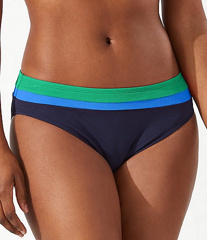 Tommy Bahama Island Cays Tummy Control Colorblock Bandini Swim Top & Hipster Swimsuit Bottom