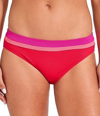 Tommy Bahama Island Cays Tummy Control Color Block Bandini Swim Top & Hipster Swimsuit Bottom