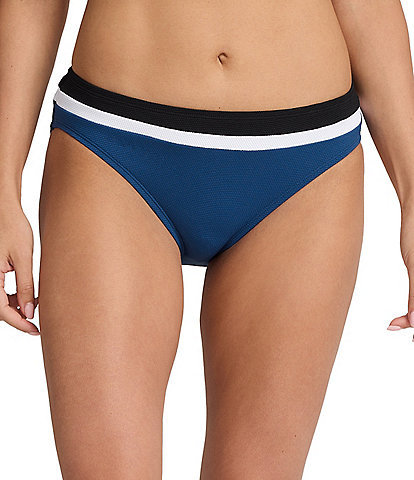 Tommy Bahama Island Cays Tummy Control Color Block Bandini Swim Top & Hipster Swimsuit Bottom