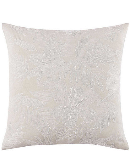 Tommy Bahama Island Estate Embroidered Floral Square Throw Pillow