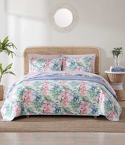 Tommy Bahama Island Orchid Reversible Quilt Mini Set