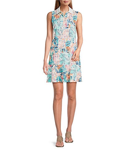 Tommy Bahama ISLANDZONE Abby Interlock Positano Palms Polo Dress