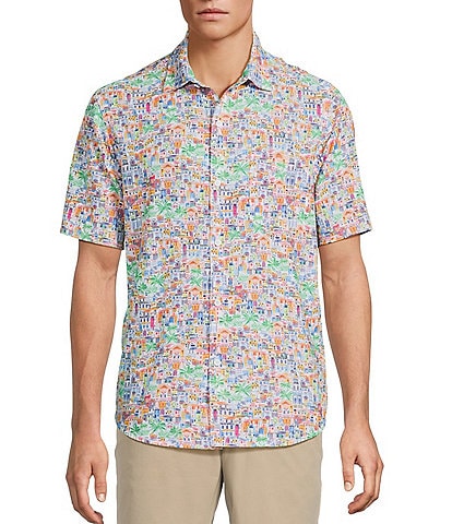 Tommy Bahama IslandZone Bahama Coast Amalfi Views Short Sleeve Woven Shirt
