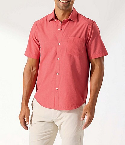 Tommy Bahama IslandZone Bahama Coast Heathered Short-Sleeve Woven Shirt