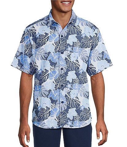 Tommy Bahama IslandZone Coconut Point Azul Escape Short Sleeve Woven Camp Shirt