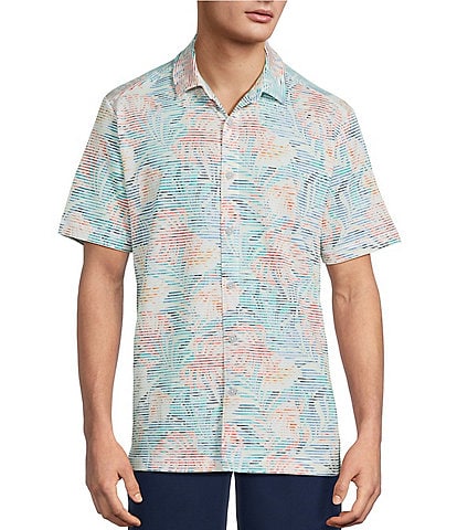 Tommy Bahama IslandZone Costa Wave Positano Palms Short Sleeve Woven Shirt