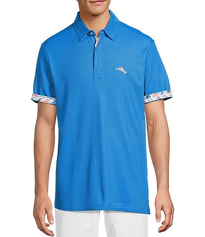 Tommy Bahama IslandZone Flamingo Mingle 5 O 'Clock Short Sleeve Polo Shirt