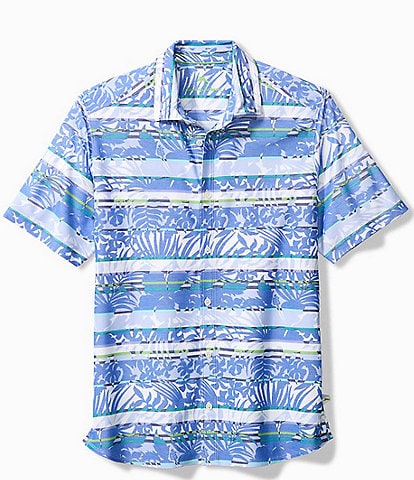 Tommy Bahama IslandZone Maldonado Stripe Short-Sleeve Woven Camp Shirt