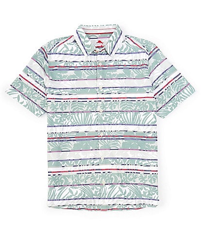 Tommy Bahama IslandZone Maldonado Stripe Short-Sleeve Woven Camp Shirt