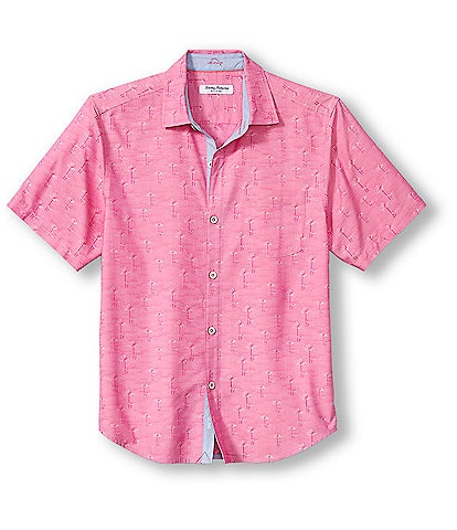 Tommy Bahama IslandZone Mojito Bay Palm Row Short Sleeve Woven Shirt