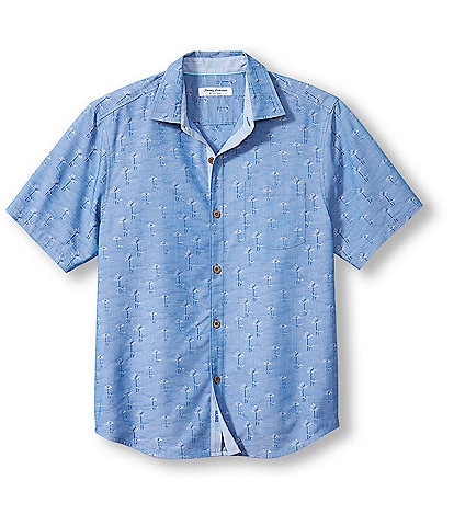 Tommy Bahama IslandZone Mojito Bay Palm Row Short Sleeve Woven Shirt