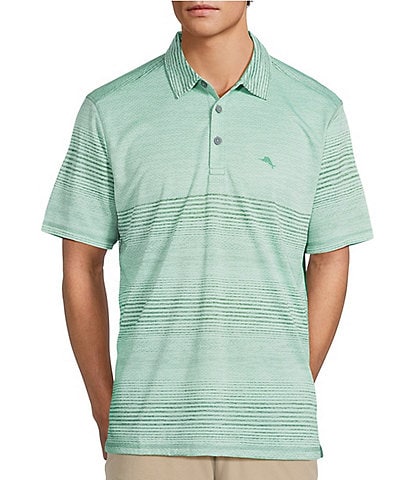 Tommy Bahama IslandZone Sea Island Stripe Short Sleeve Polo Shirt