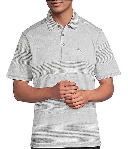Tommy Bahama IslandZone Sea Island Stripe Short Sleeve Polo Shirt