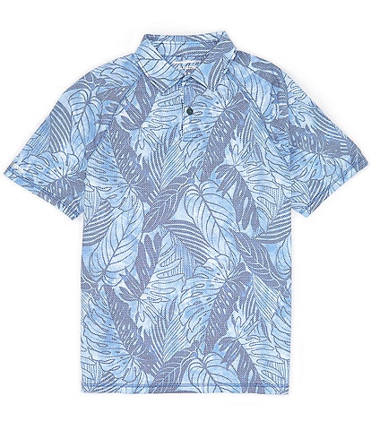 Tommy Bahama IslandZone® Tie Dye Fronds Tropical Print Short Sleeve Polo Shirt