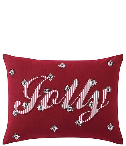 Tommy Bahama Jolly Stripe Holiday Cotton Canvas Decorative Pillow