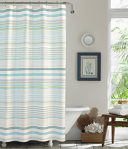 Tommy Bahama La Scala Breezer Horizontal Stripe Shower Curtain