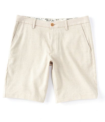 Tommy Bahama Lahaina Bay Linen 10" Inseam Flat-Front Shorts