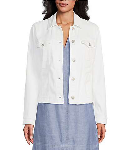 Tommy Bahama Leila Stretch Twill Woven Notch Collar Denim Jacket