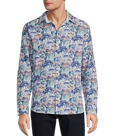 Tommy Bahama Nova Wave Amalfi Gardens Stretch Seersucker Long Sleeve Woven Shirt
