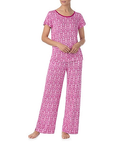 Tommy Bahama Paisley Print Short Sleeve Round Neck Pant Pajama Set