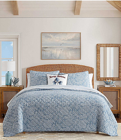 Tommy Bahama Palm Dot Cotton Reversible Quilt Mini Set