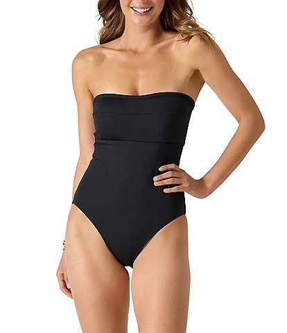 Bleu Rod Beattie Don't Mesh With Me Solid High Neck One Piece Swimsuit