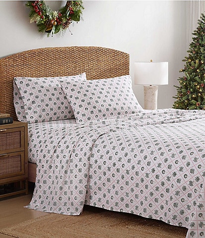 Tommy Bahama Palm Tree Trellis Washed Cotton Percale Sheet Set