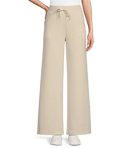 Tommy Bahama Palm Voyage 4-Way Stretch Knit Wide-Leg Pull-On Ankle Length Pants