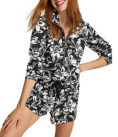 Tommy Bahama Palm Voyage Botanical Breeze Half Zip Jacket