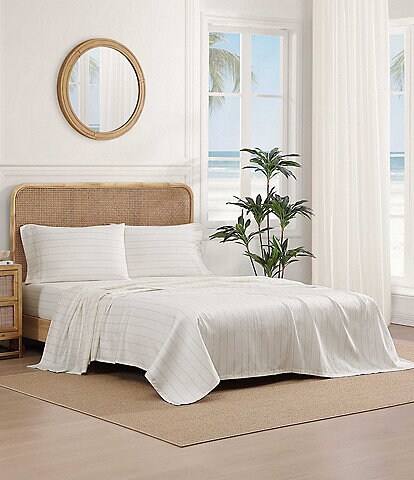Tommy Bahama Palma Stripe Cotton Sateen Sheet Set